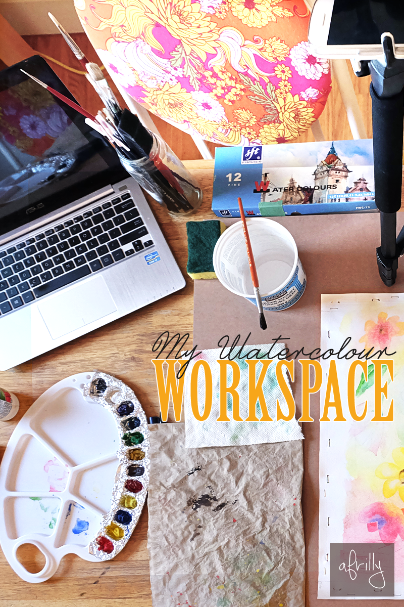 Check out my watercolour painting workspace!